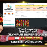 BUKTI JACKPOT SLOT GATES OF OLYMPUS SUPER SCATTER TERPERCAYA DI INDONESIA TGL 26-06-2025