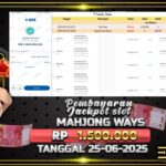 BUKTI JACKPOT SLOT MAHJONG WAYS TERPERCAYA DI INDONESIA TGL 25-06-2025