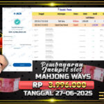 BUKTI JACKPOT SLOT MAHJONG WAYS TERPERCAYA DI INDONESIA TGL 27-06-2025