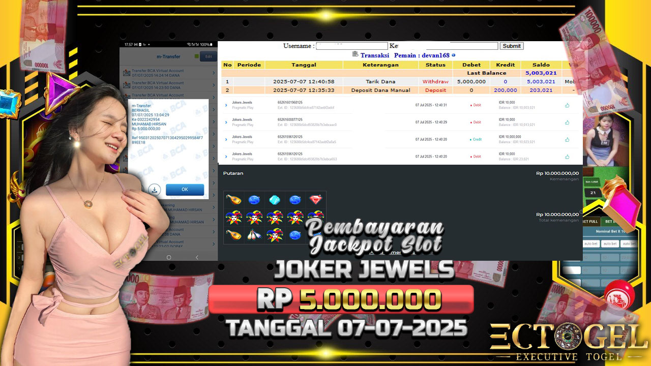 BUKTI JACKPOT SLOT JOKER JEWELS TERPERCAYA DI INDONESIA TGL 02-07-2025