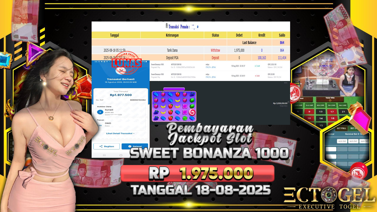 BUKTI JACKPOT SLOT MAHJONG WAYS TERPERCAYA DI INDONESIA TGL 18-08-2025