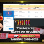BUKTI JACKPOT SLOT GATES OF OLYMPUS TERPERCAYA DI INDONESIA TGL 02-08-2025